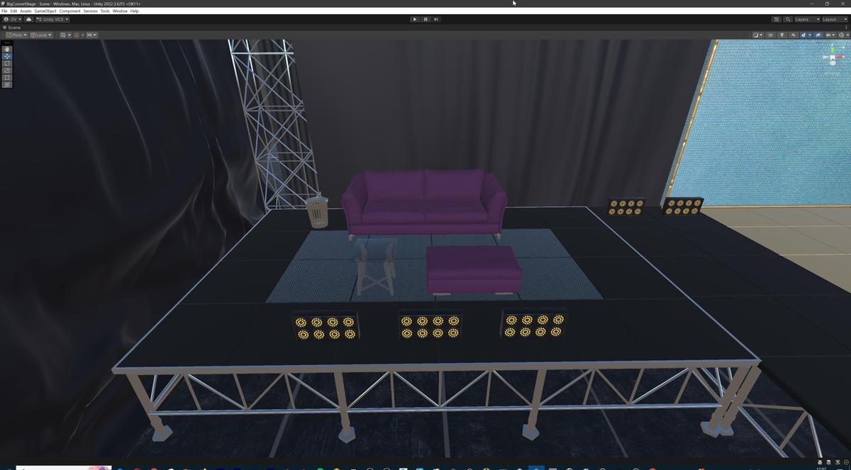 Big Butterfly Concert Arena Stage Venue Modular 3D Model