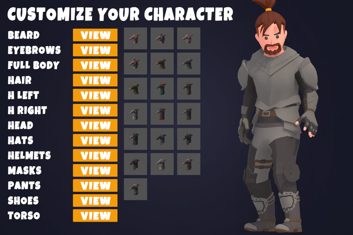 Customizable 3D Fantasy Characters Vol 4