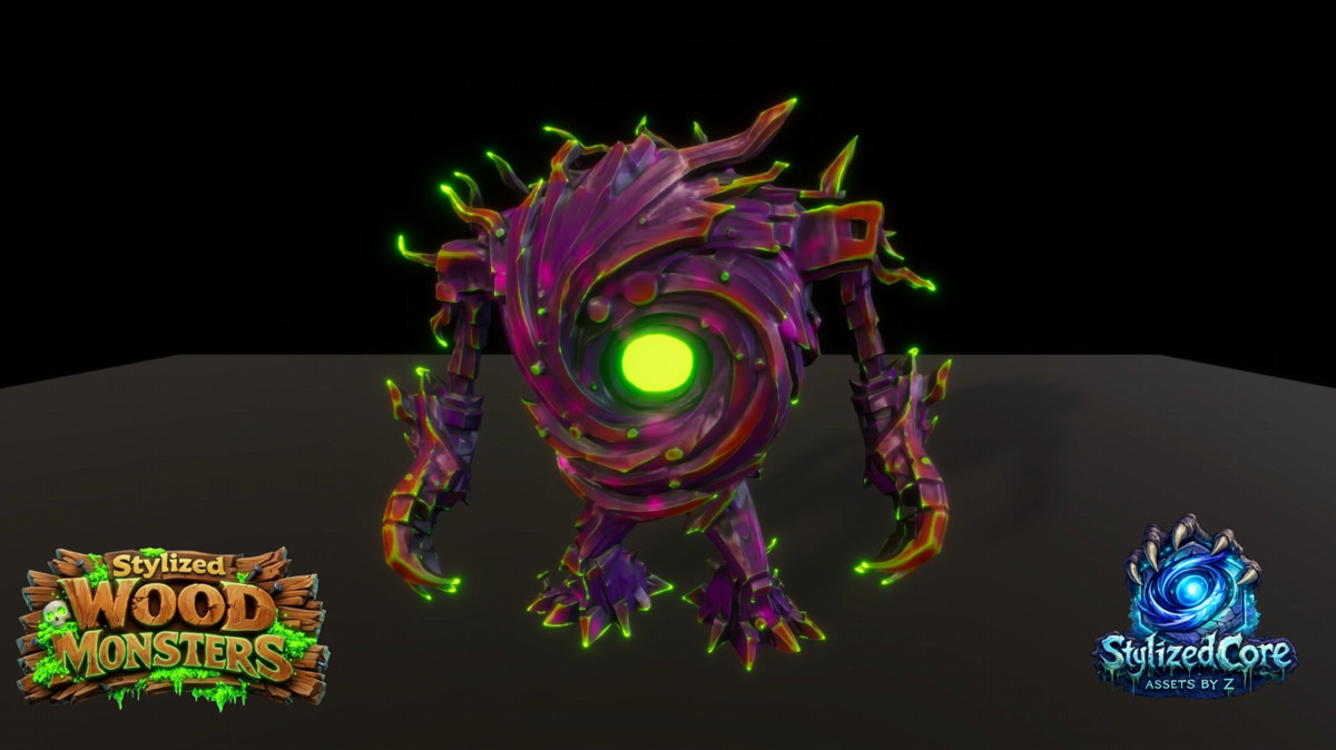 Wood Monsters Pack 1 – 4 Stylized Animated Creatures (LOD + Skins)