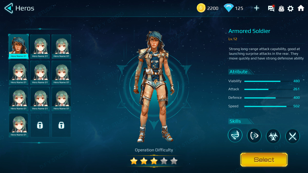 Sci-Fi Cyber UI Pro_Cyan Theme