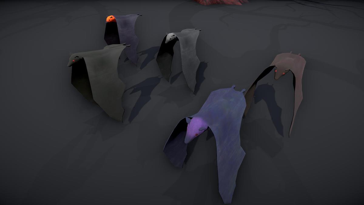 Graveyard Props(Stones, Bat, Tree's)