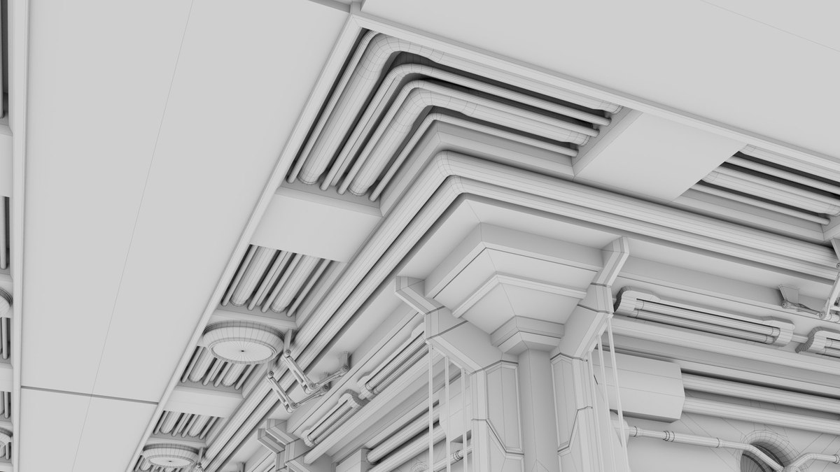 Sci Fi Corridor 01 URP HDRP Textures