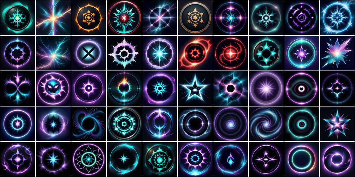 Soft Light Magic Spell Icons Super Bundle1