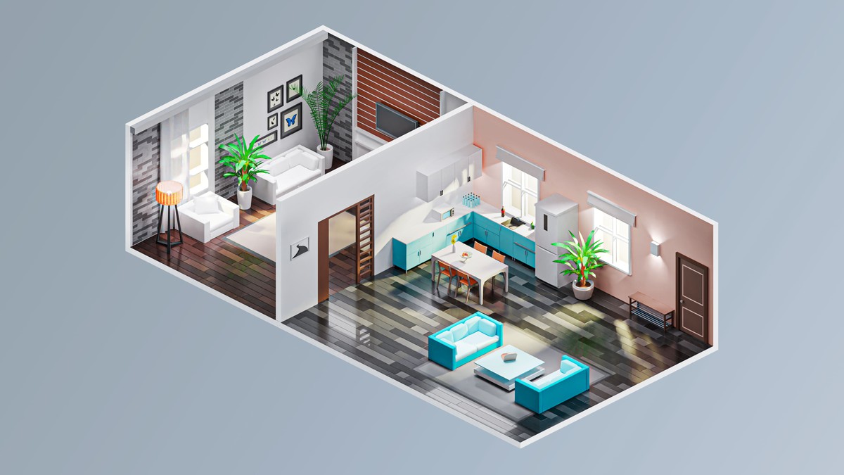 Interior 7 - Low Poly 3D Models Pack