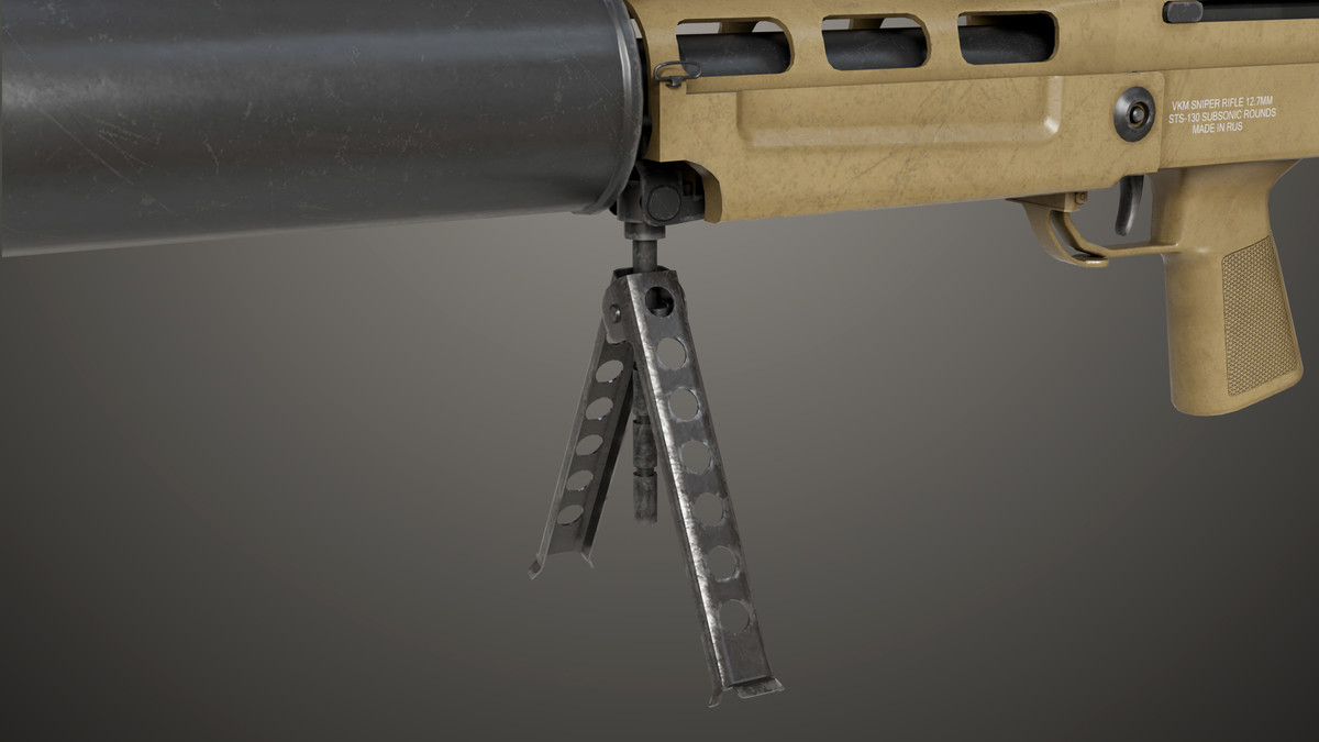 Sniper 05 Black and Sandal Single Mat URP HDRP Textures