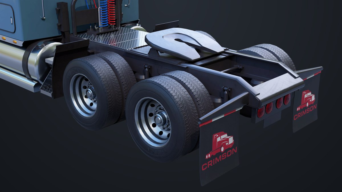 Heavy Truck Chassis 07 Cyan and Grey URP HDRP Textures