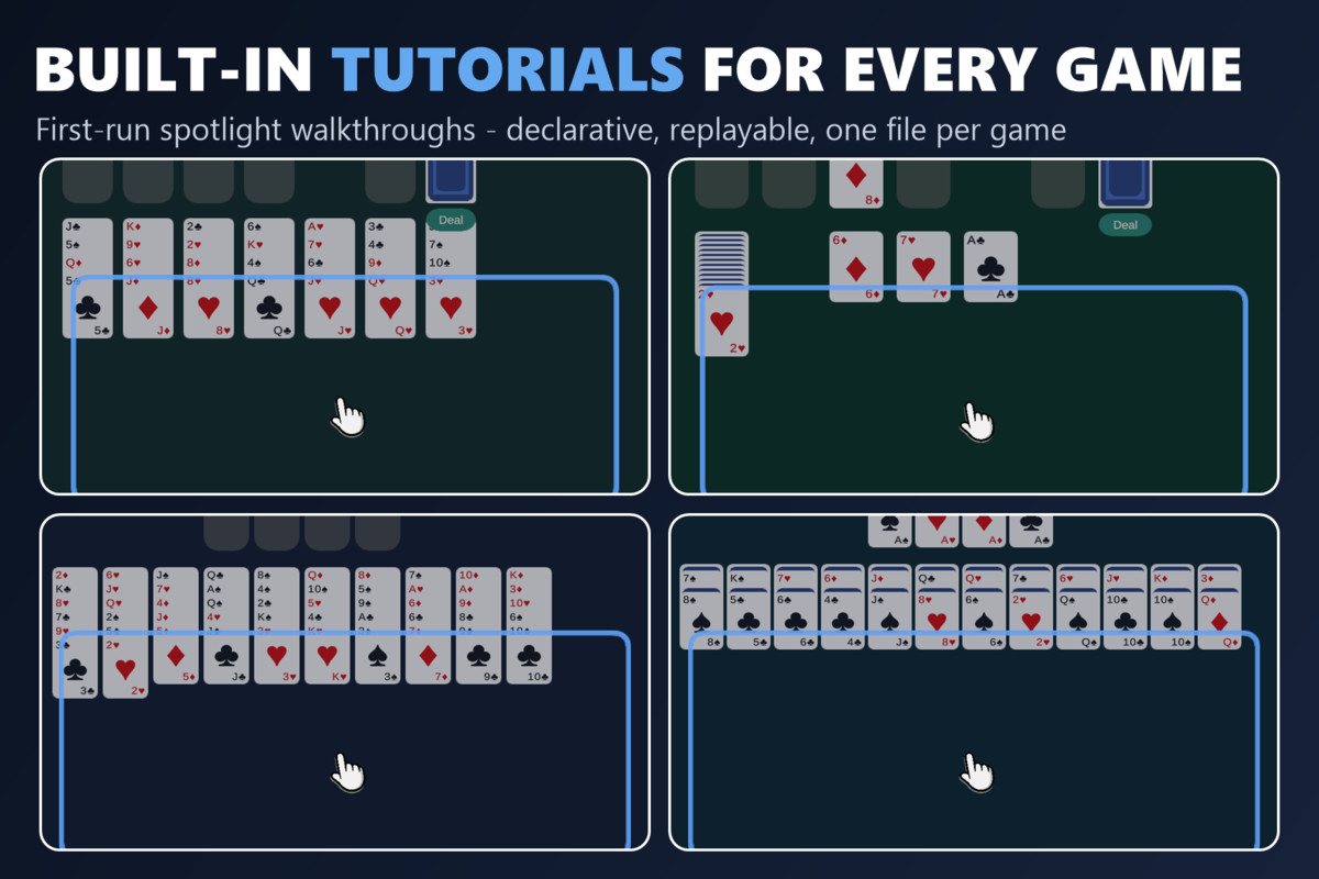 Mini Game Templates Solitaire 4.0 - 10 Solitaire Starters for Unity