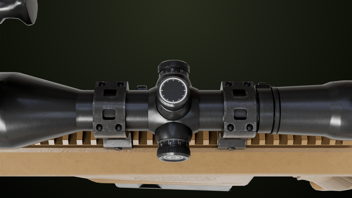 Sniper Rifle 02 Black and Sandal Single Map URP HDRP