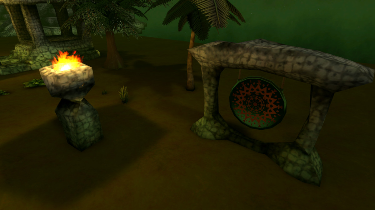 low poly ancient jungle environment pack - temple, foliage, trees, grass, plants