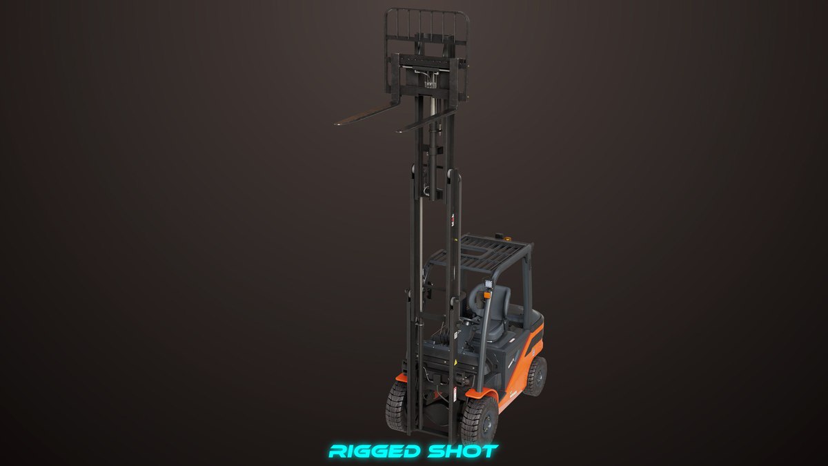 Forklift Truck 02 and 03 URP HDRP Textures