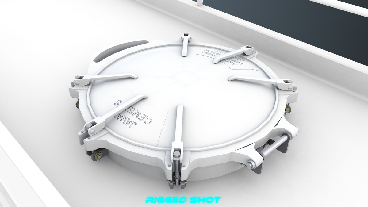 Chassis06 Cement Trailer 01 White URP HDRP Textures