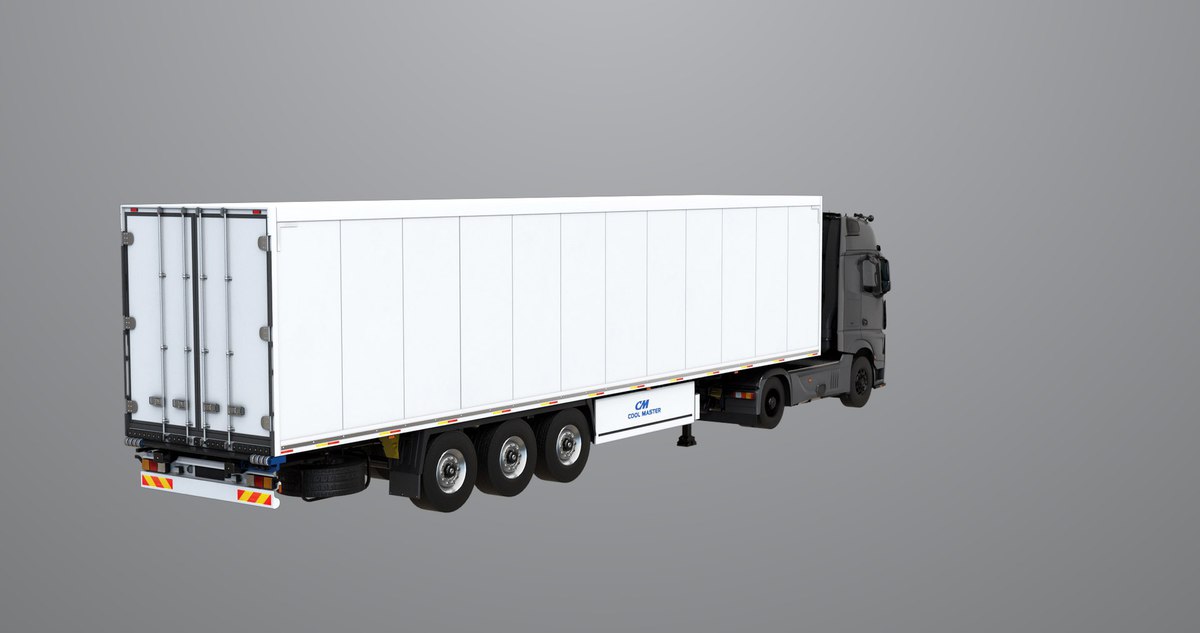 Heavy Truck 03 Refrigerator Trailer Interior URP HDRP Textures