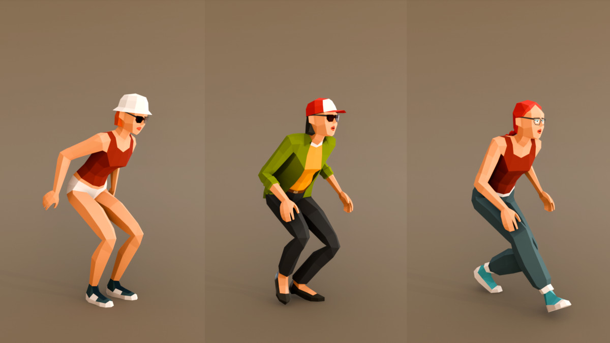 Modular Woman Ultra Low-Poly