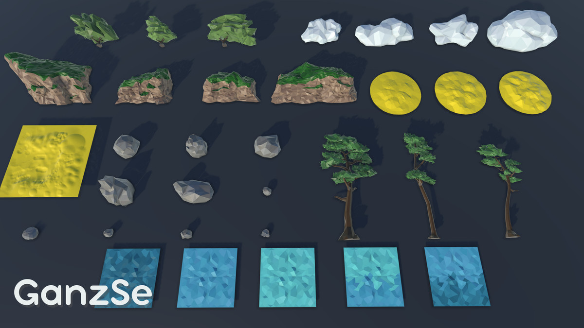 GanzSe Fishing Harbor - Stylized Low Poly Environment