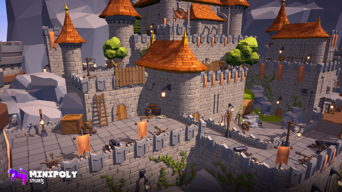 Minipoly Series - Mythic Castle ( Stylized Lowpoly Environment )