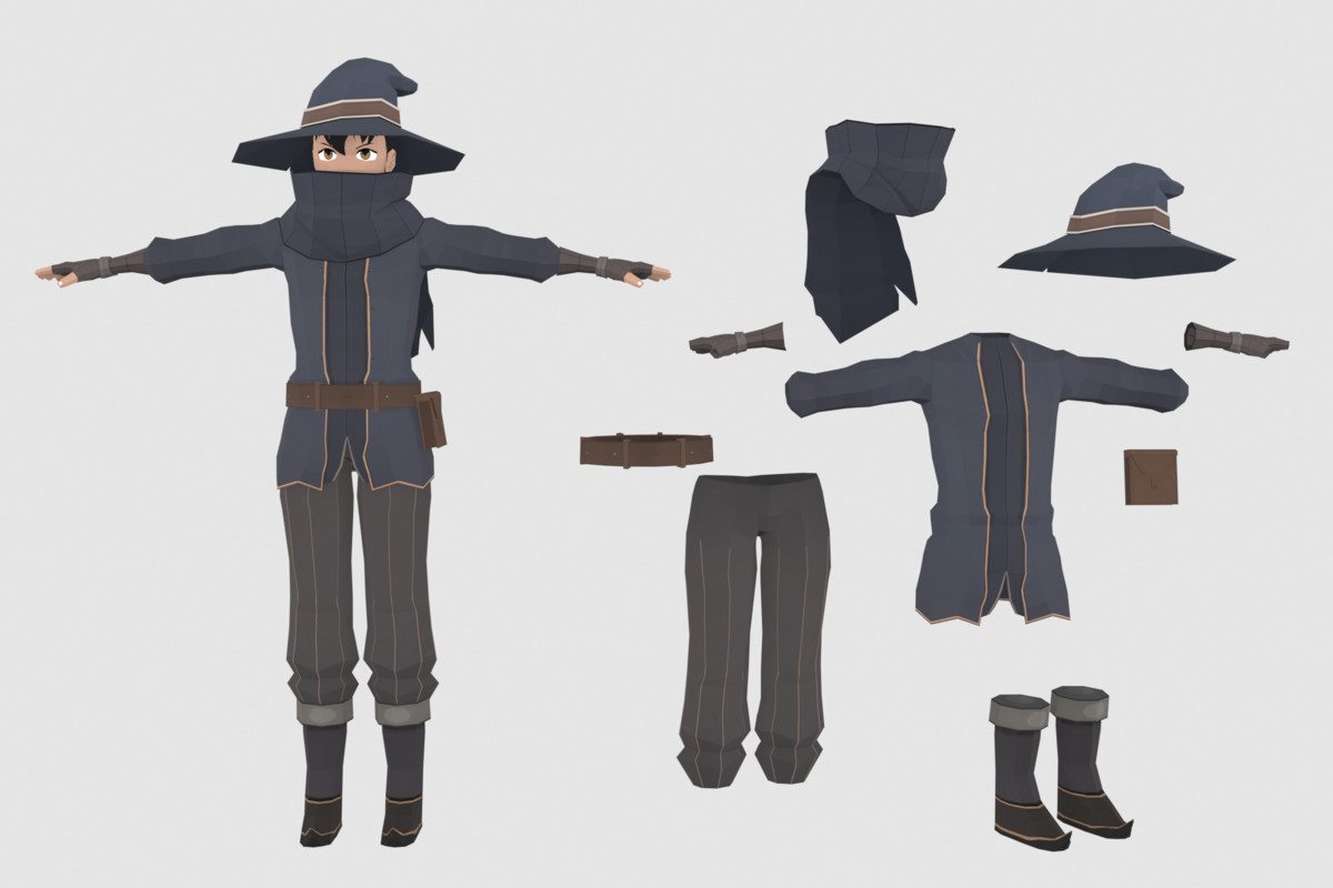 Stylized Mage Pack – Animated Characters (Male & Female)