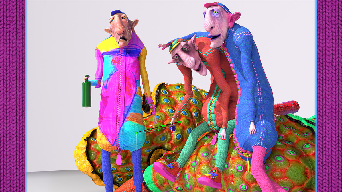 Funky Cartoon Man - Grandpa Afanasy