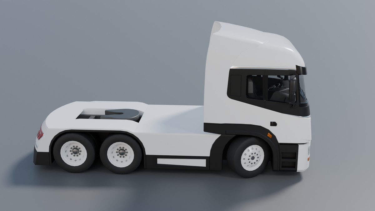 EV Semi Truck Vehicle Pack – Modular Trailer, With Interior & Openable Doors