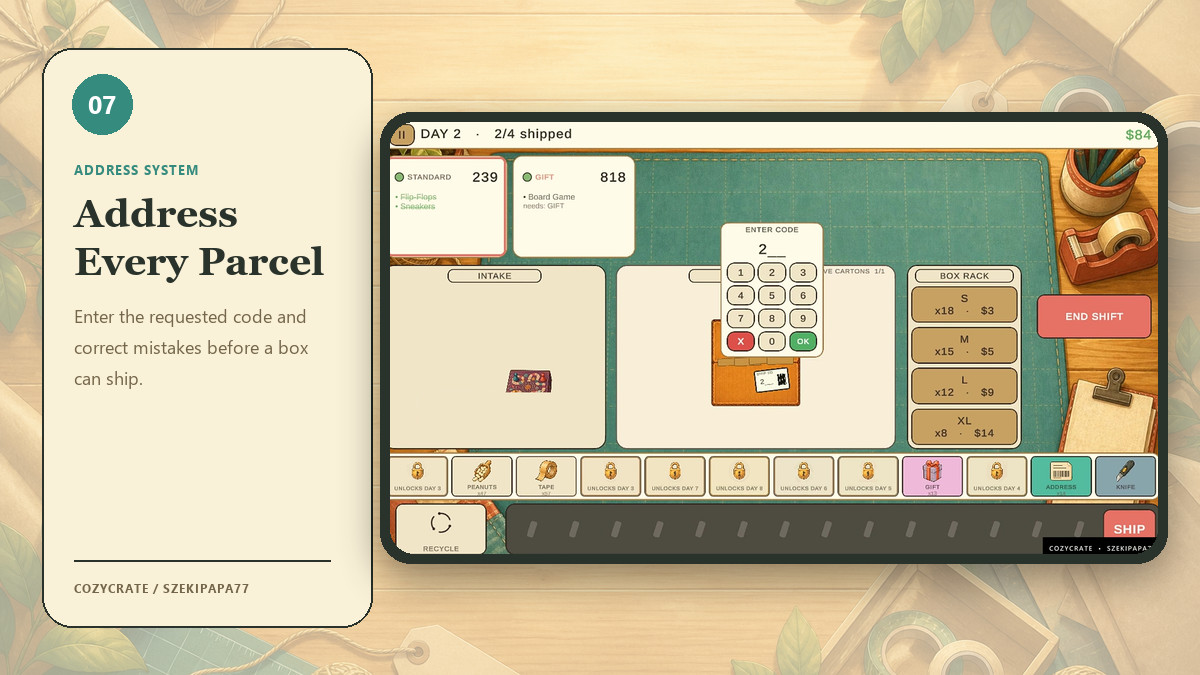 CozyCrate - Complete 2D Packing & Management Game Template
