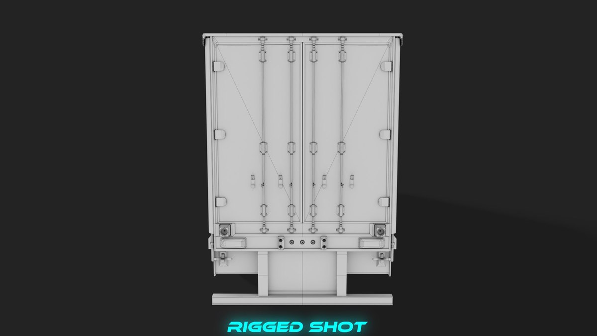Curtainsider Semi Trailer URP HDRP Textures