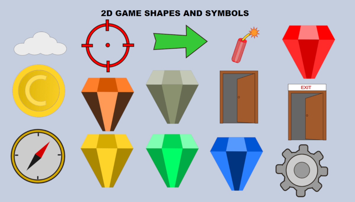 2D GAME SHAPES AND SYMBOLS