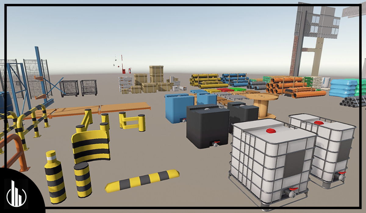 Warehouse Interior Low Poly Asset Pack