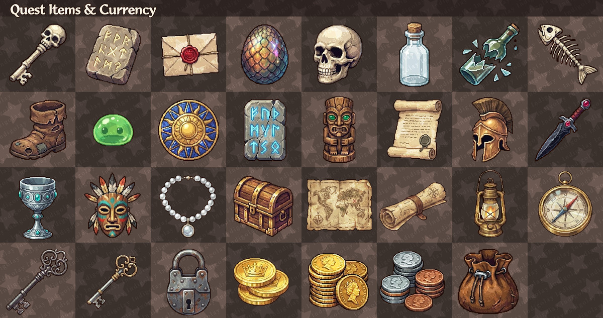 Pixel RPG UI Mega Pack: 4-in-1 Ultimate Bundle