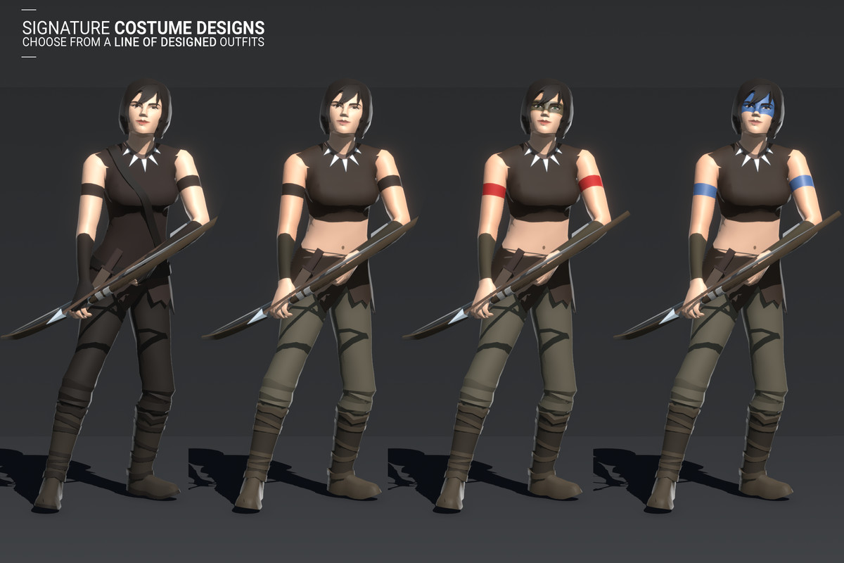 Polyquest Heroes: Warrior I Huntress