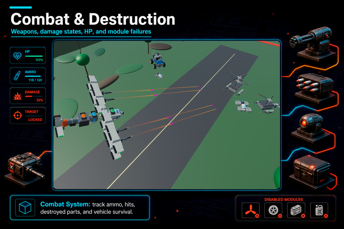 Modular Vehicle System: Vehicle Builder & Physics Toolkit