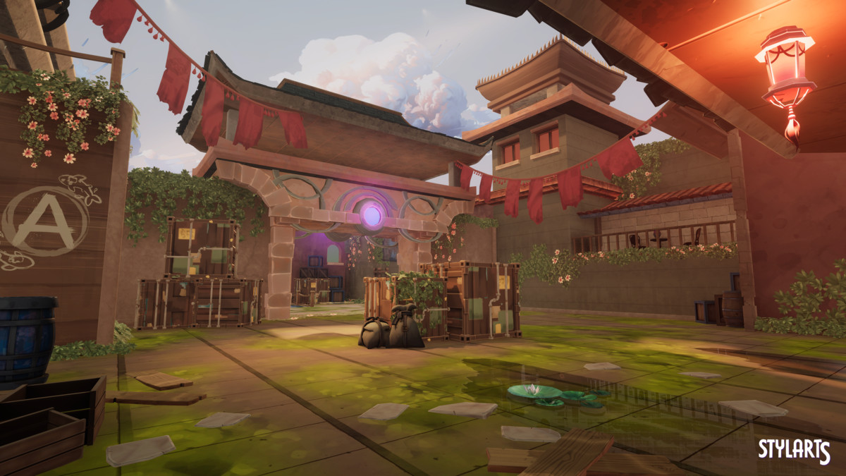 Stylized Asian Temple