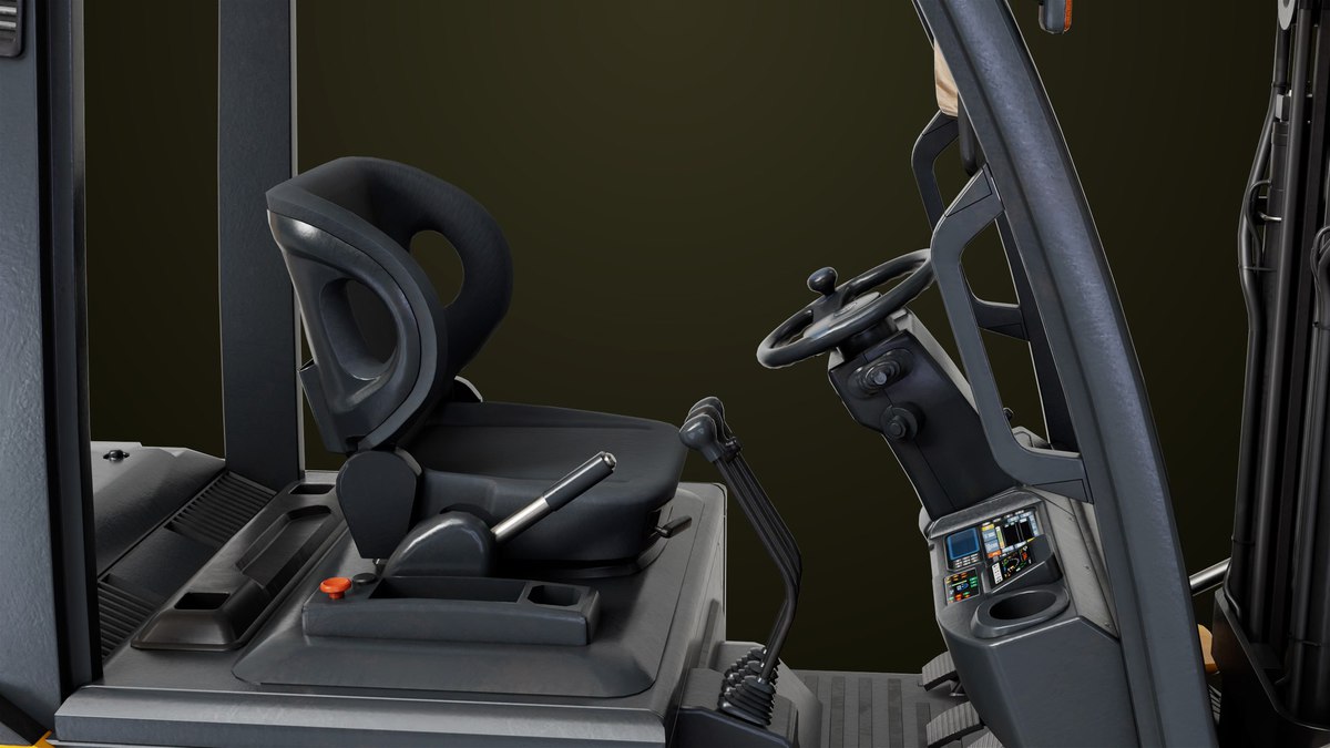 Forklift Truck03 Yellow URP HDRP Textures