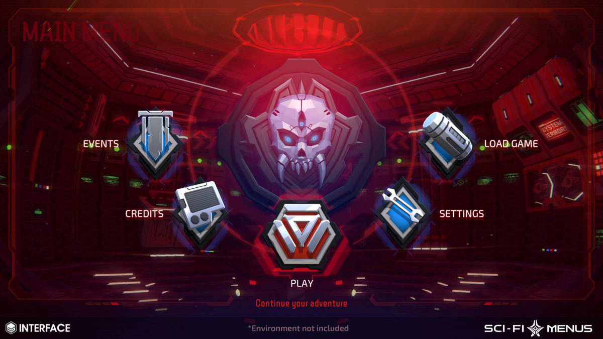 Sci-Fi Menus - Synty INTERFACE - GUI