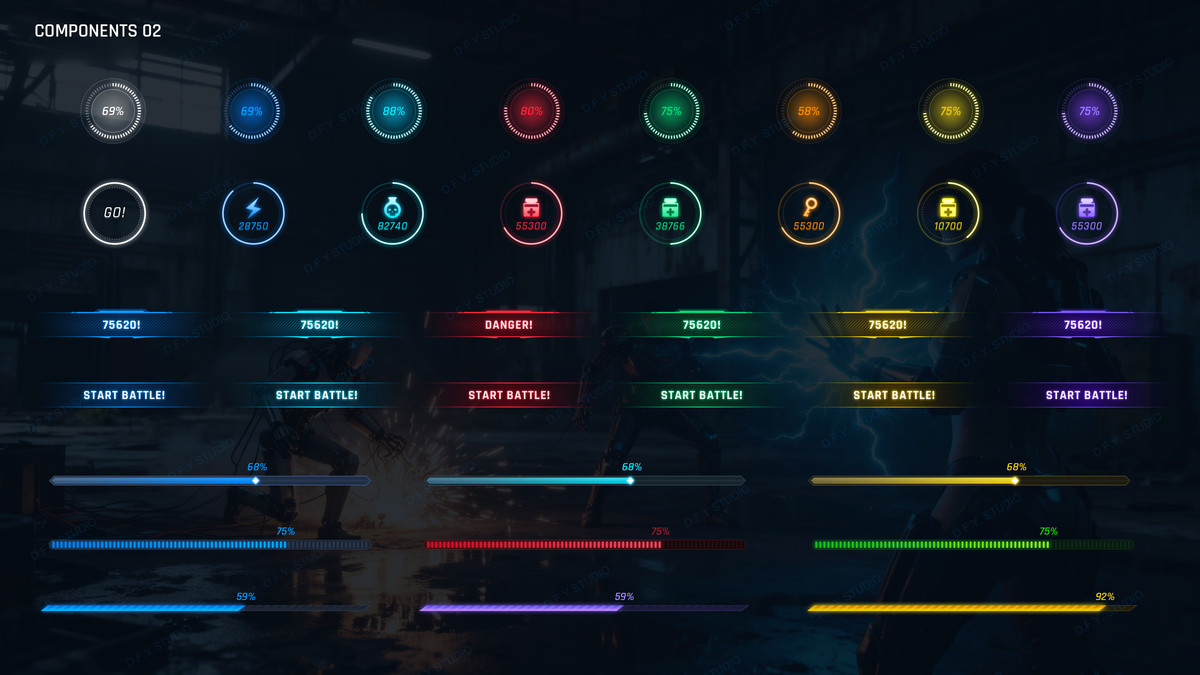 Super Sci-Fi Complete UI Pack(+PSD)