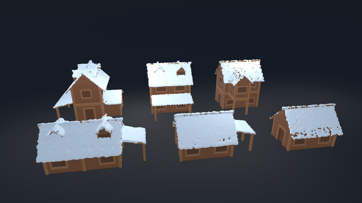 Snow Village: Stylized Low Poly Winter Pack.