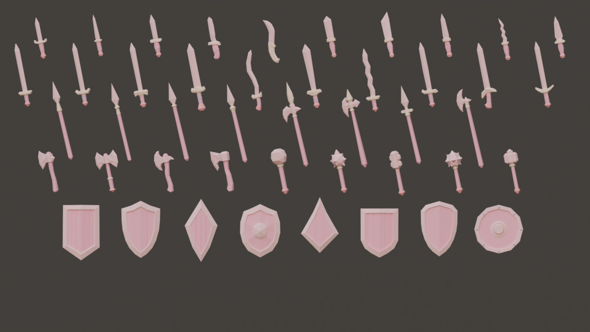 Fantasy Melee Weapons - Low Poly Pack
