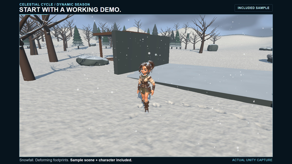 Celestial Cycle: Dynamic Season – URP Snow, Rain & Footprints
