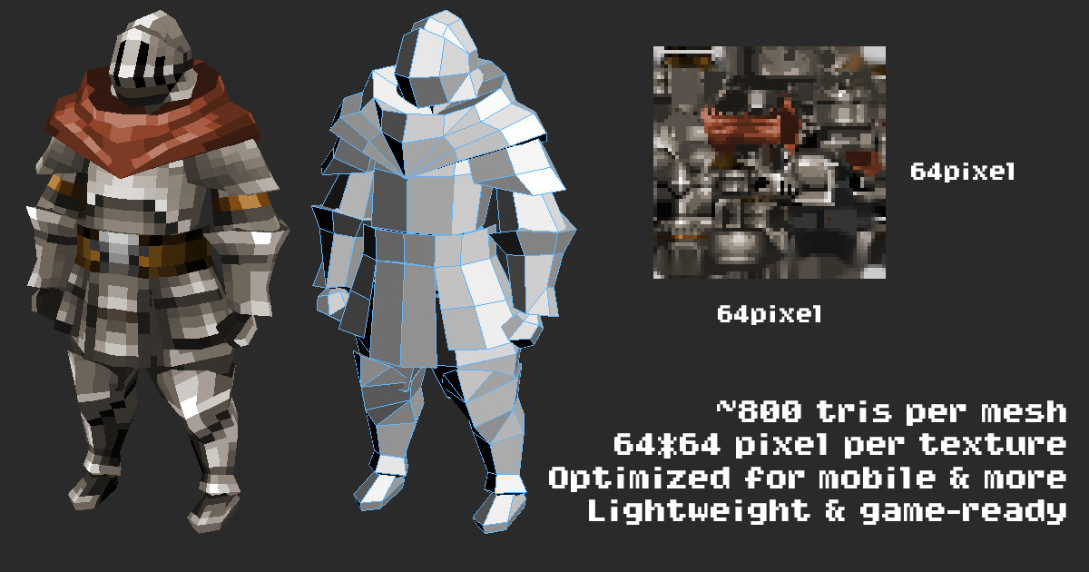 LowPoly Pixel Knight