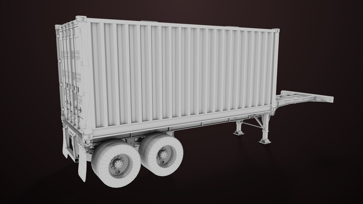 Container Carrier Trailer 03 URP HDRP Textures
