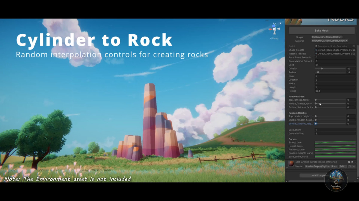 Procedural Stylized Rock Generator