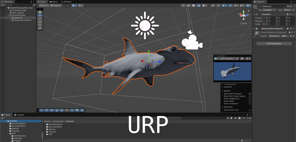 Animated Hammerhead Shark (02)