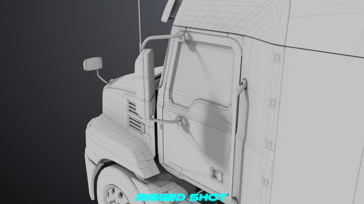 Heavy Truck Chassis 05 White Interior URP HDRP Textures