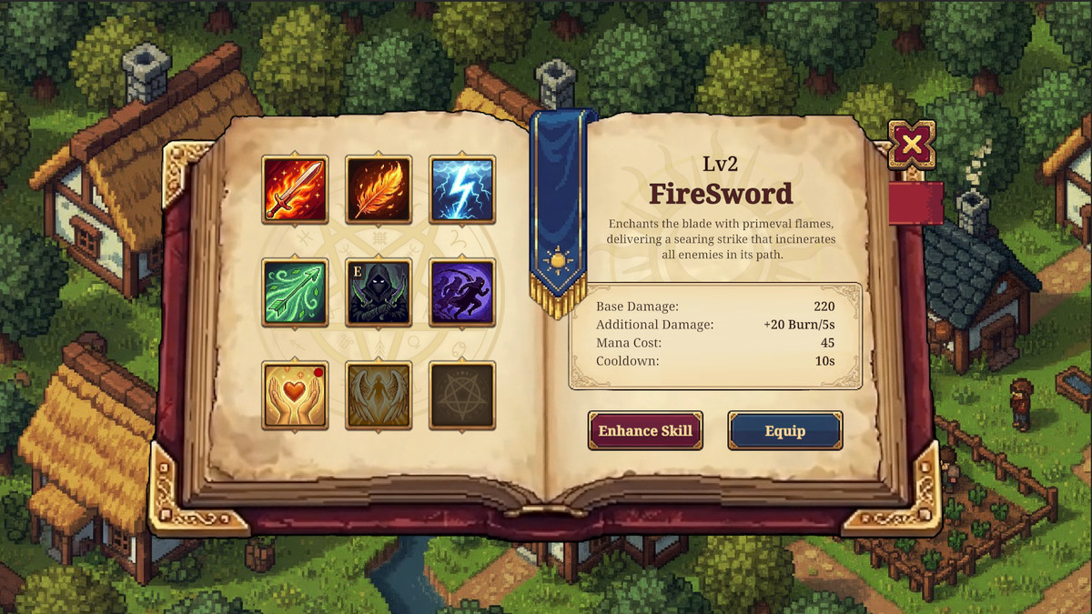 Pixel Skill Icons & Book UI Kit