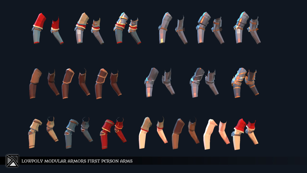 Lowpoly Modular Armors - First Person Arms - MEDIEVAL FANTASY SERIES