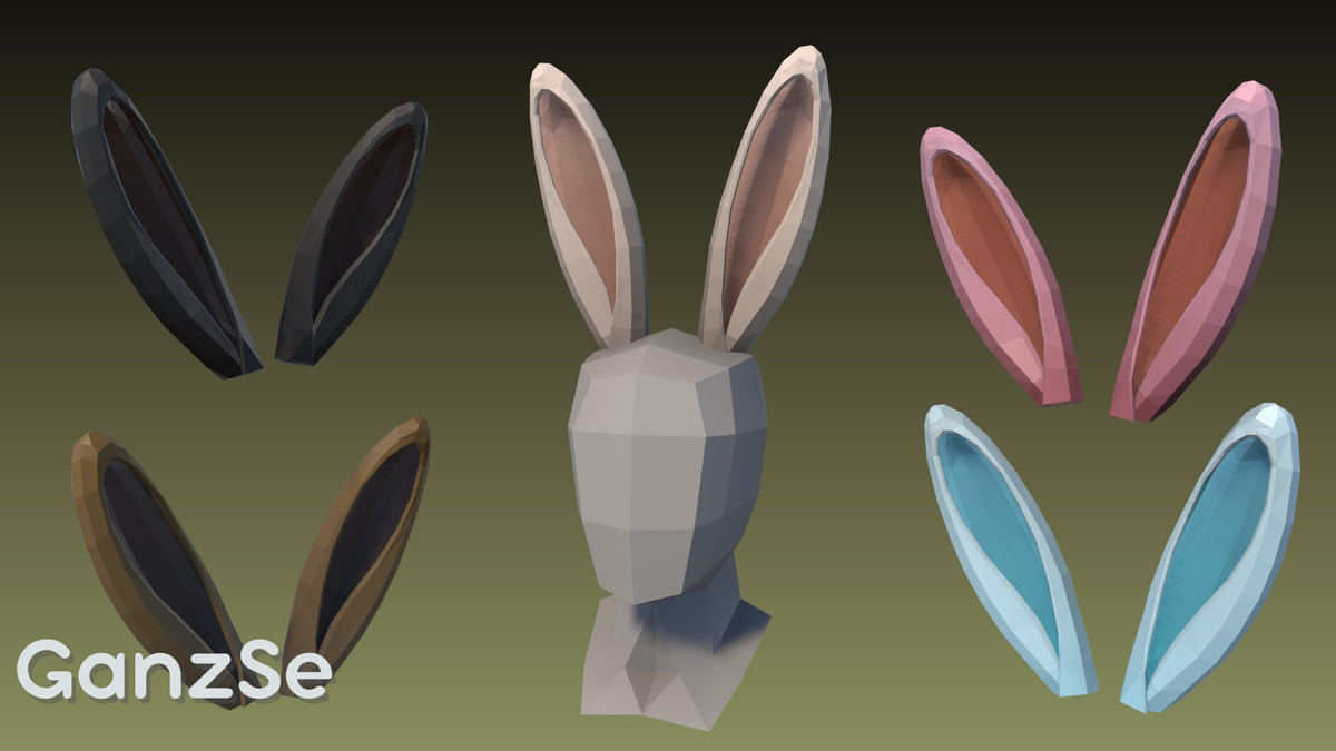 GanzSe Animal Ears - Fantasy Low Poly Pack