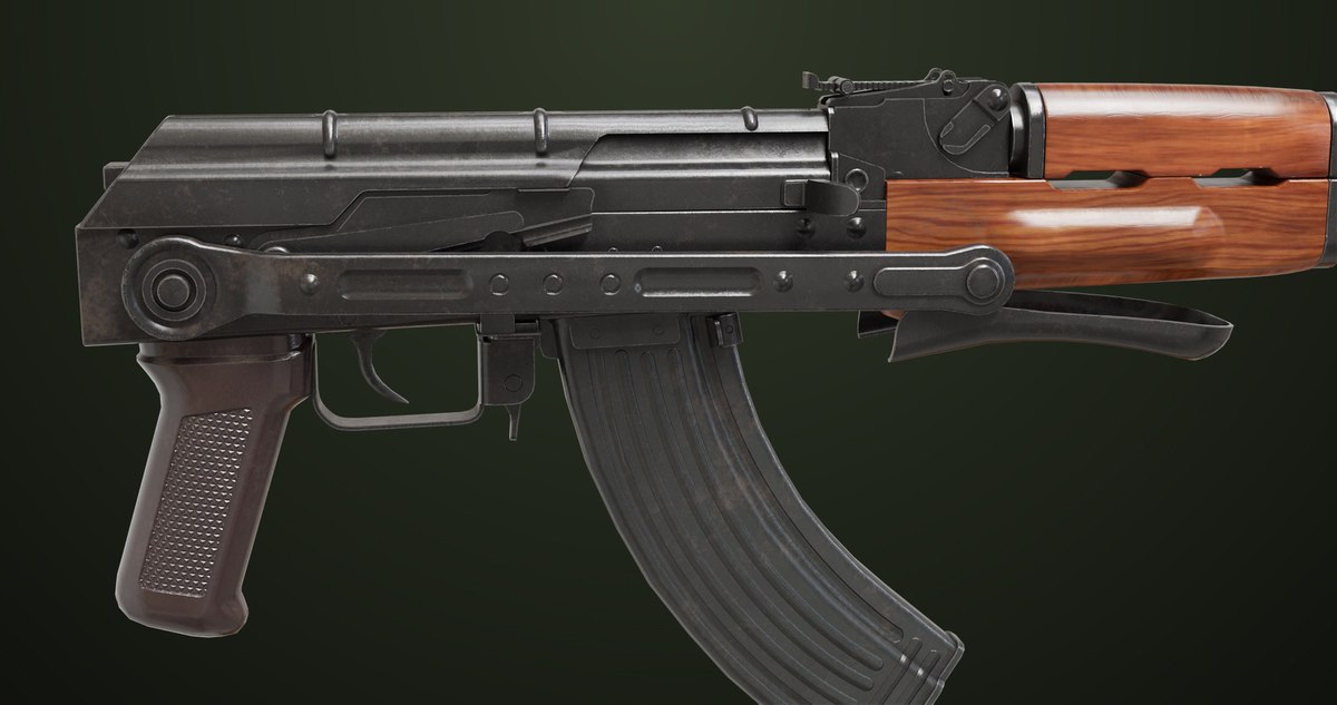 AKMS Light Machine Gun 10 URP HDRP Textures