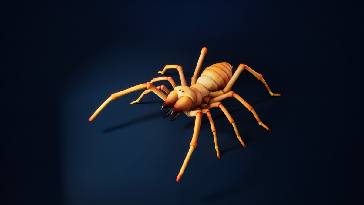 Solifugae Camel Spider, animated and modular monster insect with skins & shader.