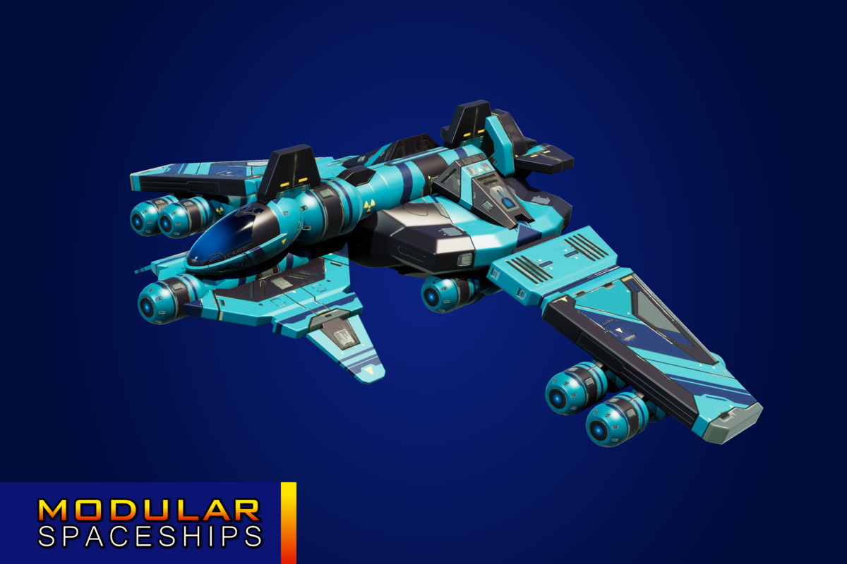 Sci-Fi Modular Spaceship Night Aye