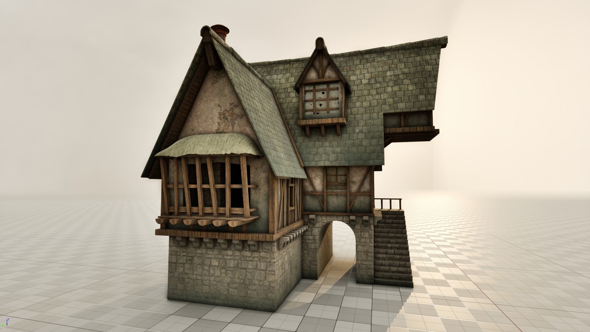 Medieval 3D Buildings Set