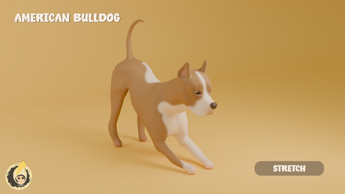 Animated American Bulldog