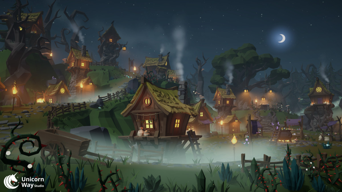 Fantasy Witch Village - Low Poly Stylized Pack